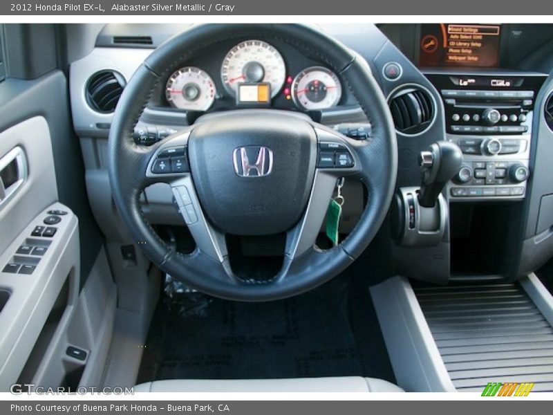 Alabaster Silver Metallic / Gray 2012 Honda Pilot EX-L