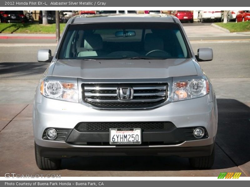 Alabaster Silver Metallic / Gray 2012 Honda Pilot EX-L