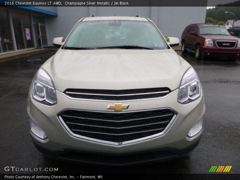 Champagne Silver Metallic / Jet Black 2016 Chevrolet Equinox LT AWD