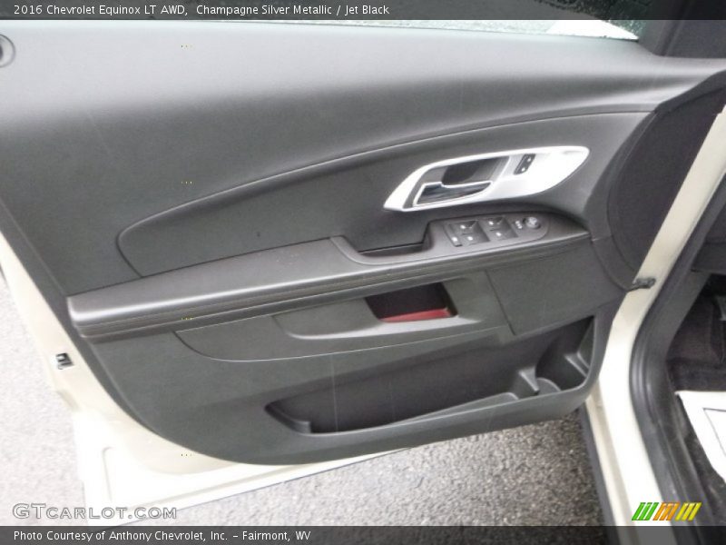 Champagne Silver Metallic / Jet Black 2016 Chevrolet Equinox LT AWD