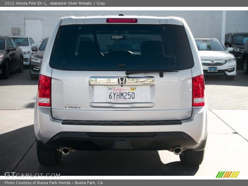 Alabaster Silver Metallic / Gray 2012 Honda Pilot EX-L
