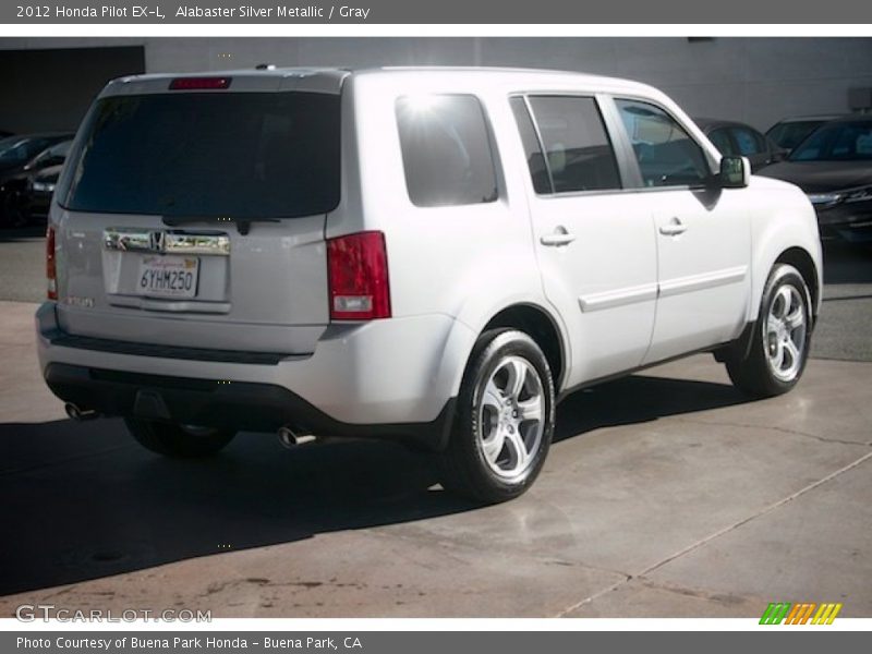 Alabaster Silver Metallic / Gray 2012 Honda Pilot EX-L