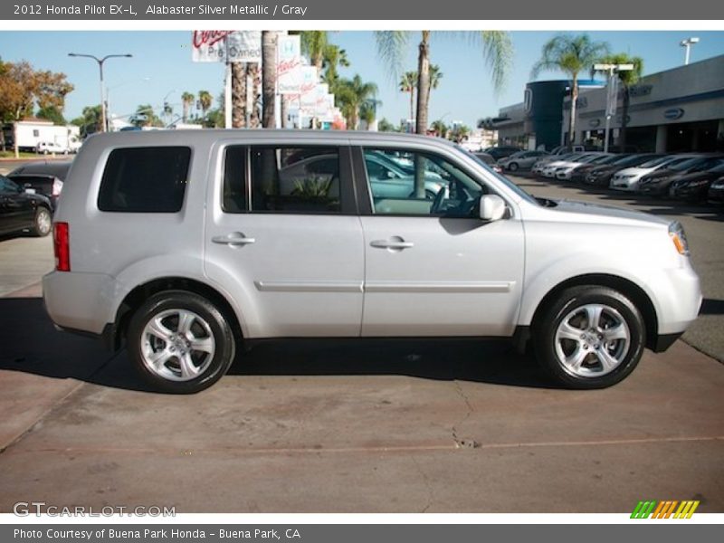 Alabaster Silver Metallic / Gray 2012 Honda Pilot EX-L