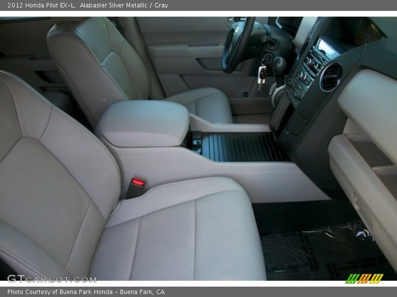 Alabaster Silver Metallic / Gray 2012 Honda Pilot EX-L