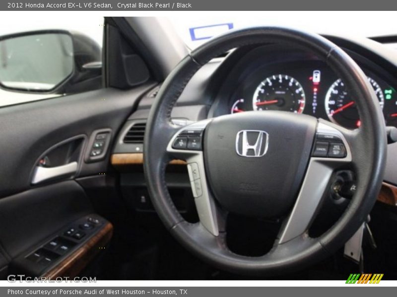 Crystal Black Pearl / Black 2012 Honda Accord EX-L V6 Sedan