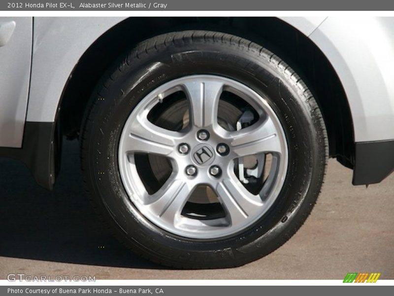 Alabaster Silver Metallic / Gray 2012 Honda Pilot EX-L