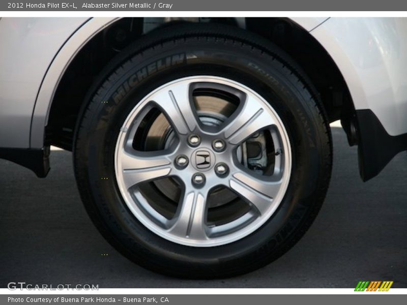 Alabaster Silver Metallic / Gray 2012 Honda Pilot EX-L