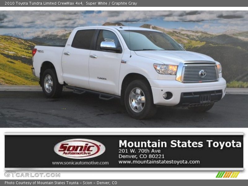 Super White / Graphite Gray 2010 Toyota Tundra Limited CrewMax 4x4