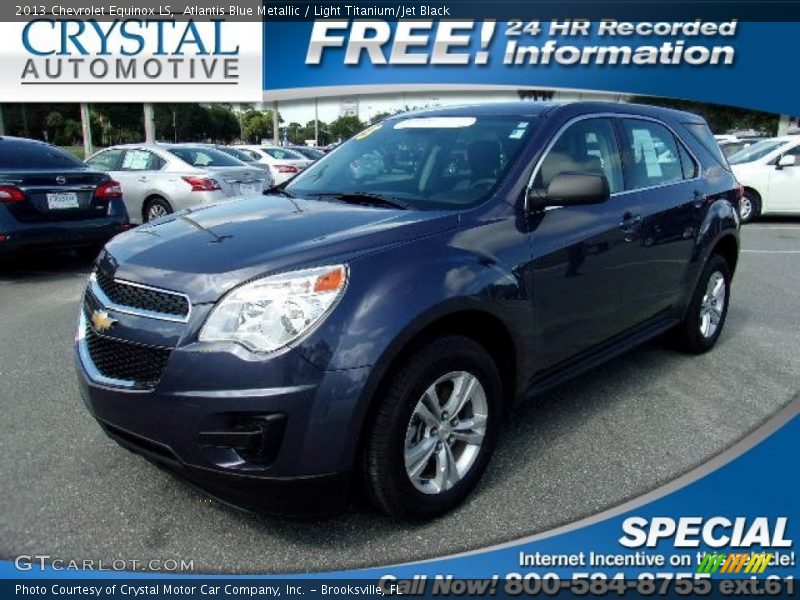 Atlantis Blue Metallic / Light Titanium/Jet Black 2013 Chevrolet Equinox LS