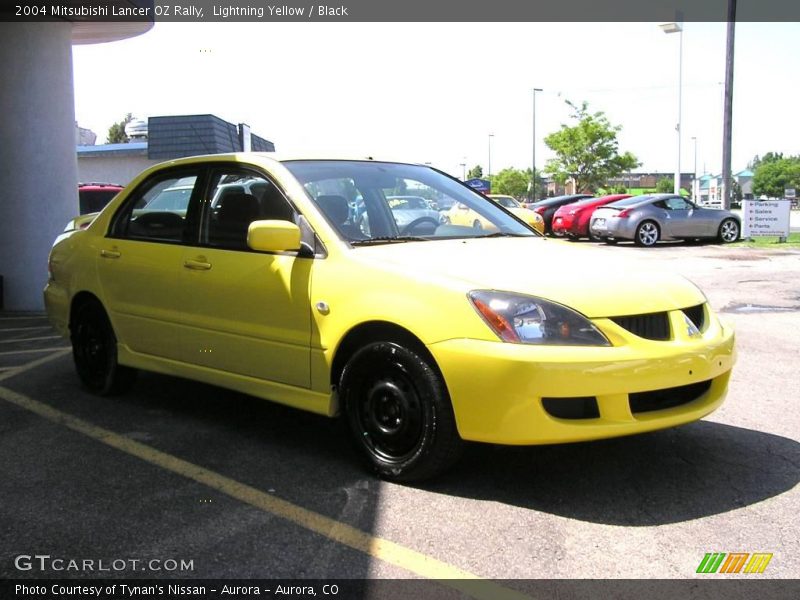 Lightning Yellow / Black 2004 Mitsubishi Lancer OZ Rally