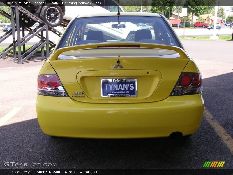 Lightning Yellow / Black 2004 Mitsubishi Lancer OZ Rally