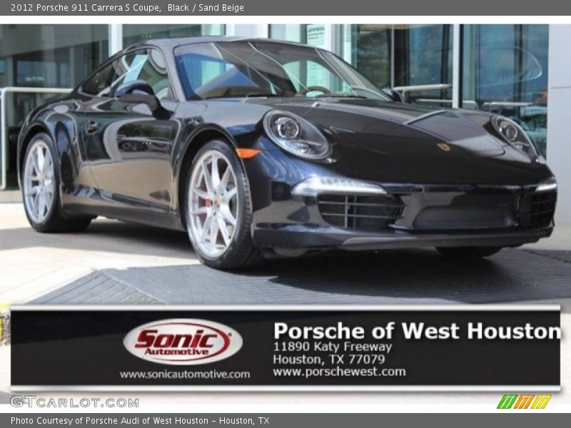 Black / Sand Beige 2012 Porsche 911 Carrera S Coupe