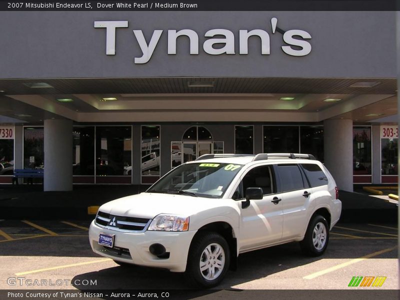 Dover White Pearl / Medium Brown 2007 Mitsubishi Endeavor LS