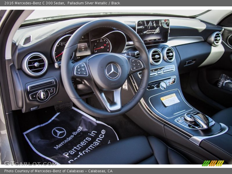 Palladium Silver Metallic / Black 2016 Mercedes-Benz C 300 Sedan