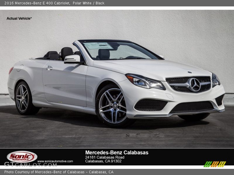 Polar White / Black 2016 Mercedes-Benz E 400 Cabriolet