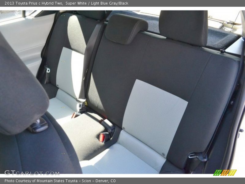 Super White / Light Blue Gray/Black 2013 Toyota Prius c Hybrid Two