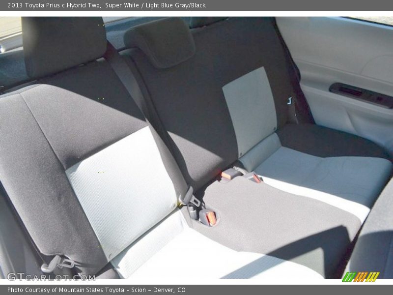 Super White / Light Blue Gray/Black 2013 Toyota Prius c Hybrid Two