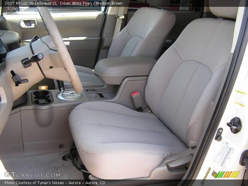 Dover White Pearl / Medium Brown 2007 Mitsubishi Endeavor LS