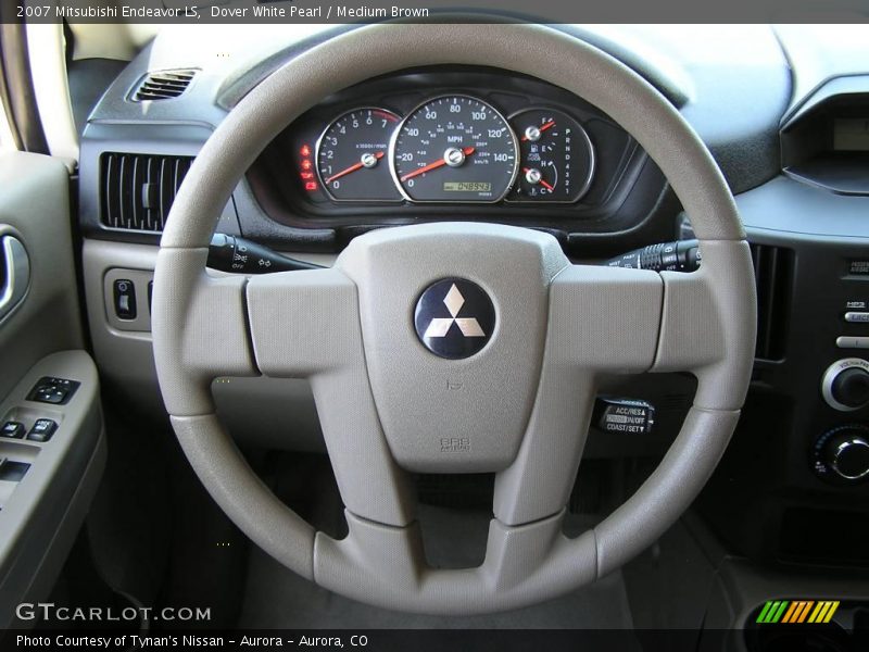 Dover White Pearl / Medium Brown 2007 Mitsubishi Endeavor LS