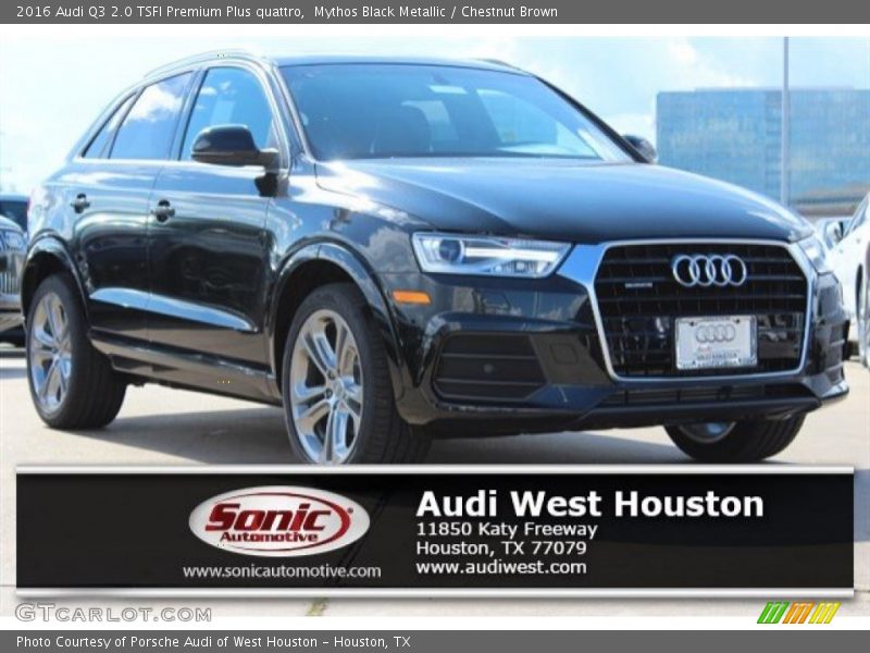 Mythos Black Metallic / Chestnut Brown 2016 Audi Q3 2.0 TSFI Premium Plus quattro