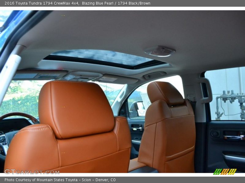 Blazing Blue Pearl / 1794 Black/Brown 2016 Toyota Tundra 1794 CrewMax 4x4