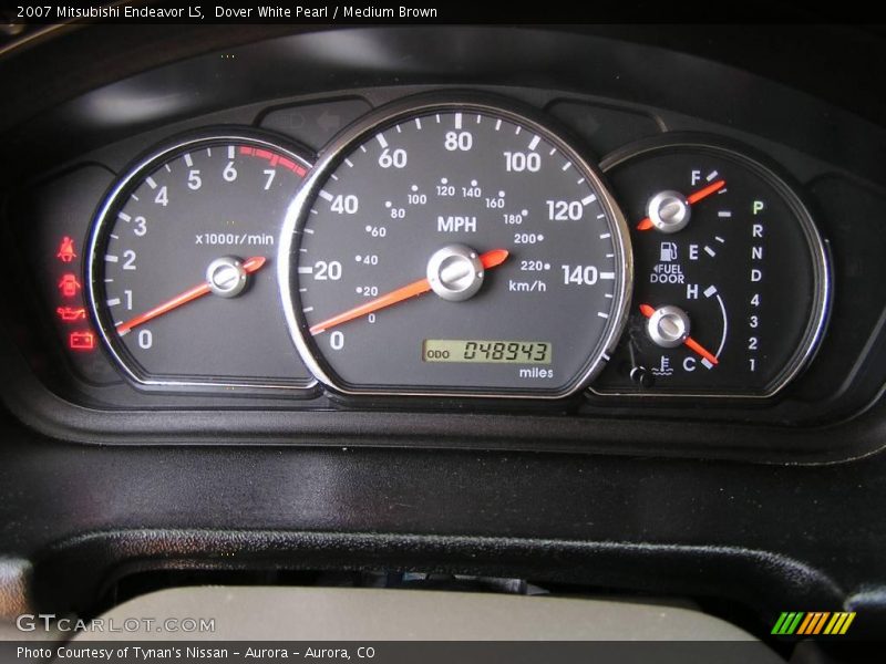 Dover White Pearl / Medium Brown 2007 Mitsubishi Endeavor LS