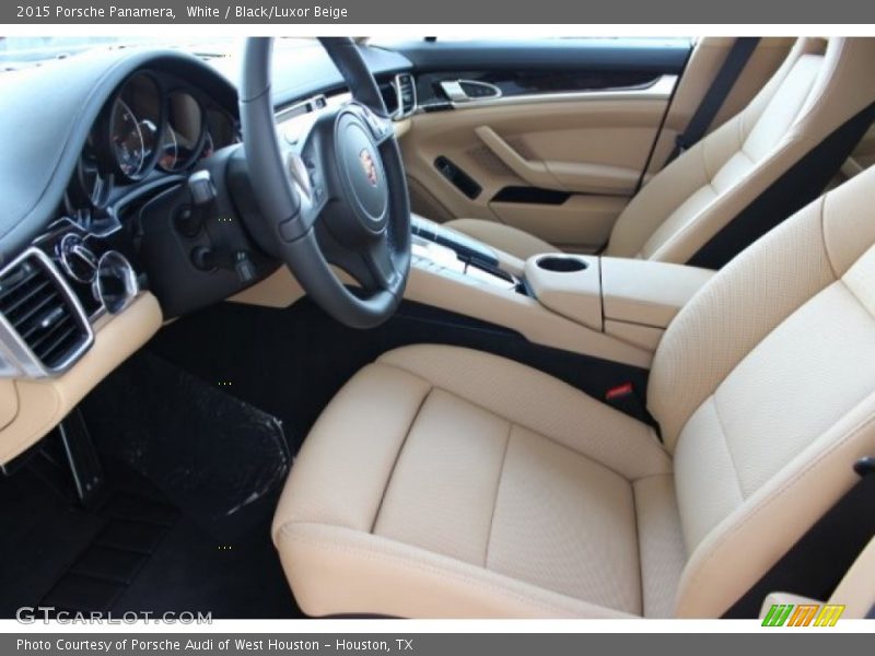 White / Black/Luxor Beige 2015 Porsche Panamera