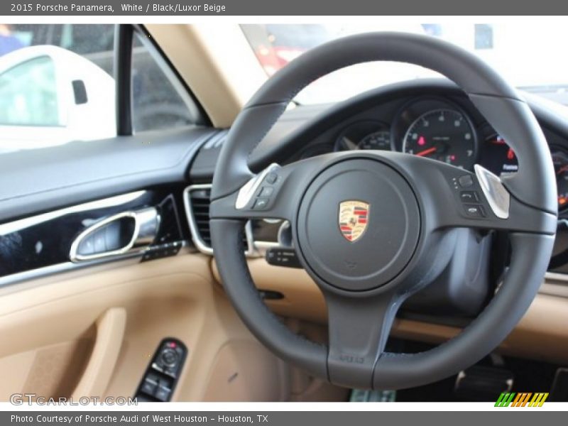 White / Black/Luxor Beige 2015 Porsche Panamera