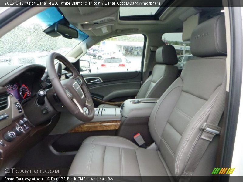 White Diamond Tricoat / Denali Cocoa/Dark Atmosphere 2015 GMC Yukon Denali 4WD
