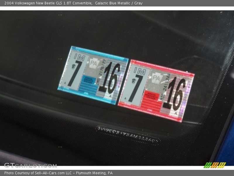 Galactic Blue Metallic / Gray 2004 Volkswagen New Beetle GLS 1.8T Convertible