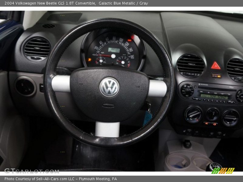 Galactic Blue Metallic / Gray 2004 Volkswagen New Beetle GLS 1.8T Convertible