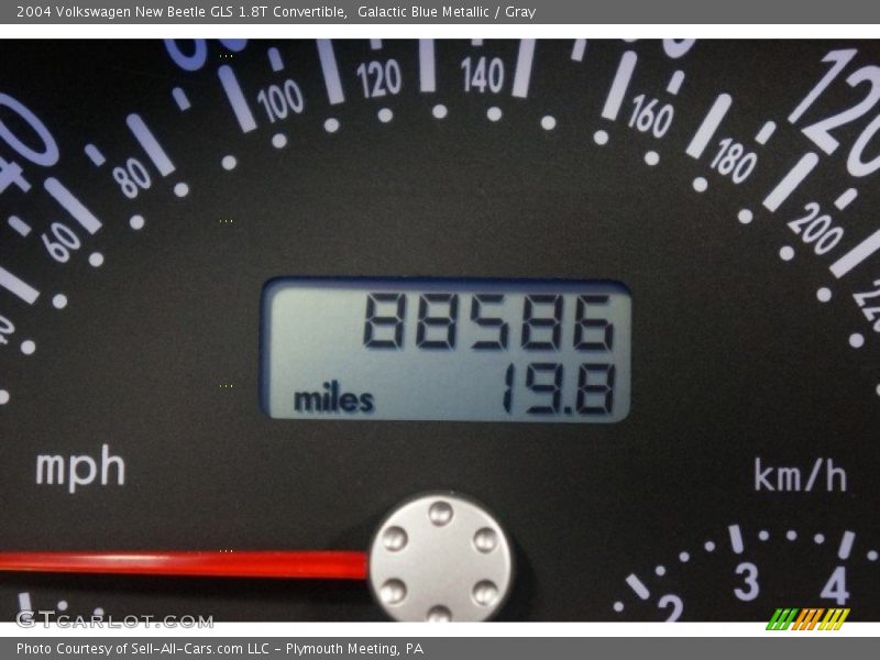 Galactic Blue Metallic / Gray 2004 Volkswagen New Beetle GLS 1.8T Convertible