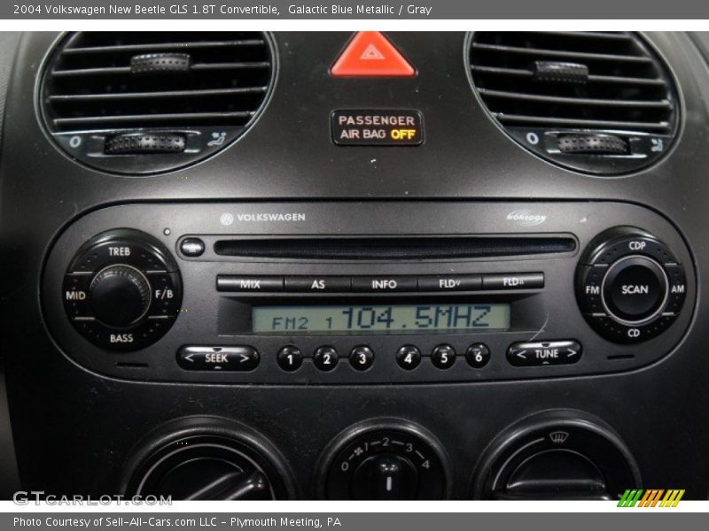 Galactic Blue Metallic / Gray 2004 Volkswagen New Beetle GLS 1.8T Convertible