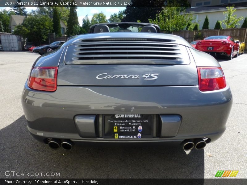 Meteor Grey Metallic / Black 2007 Porsche 911 Carrera 4S Cabriolet