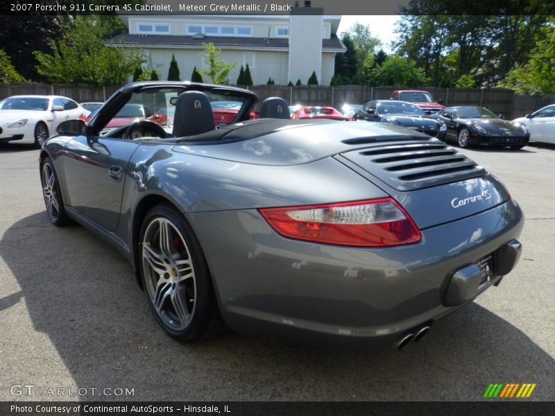 Meteor Grey Metallic / Black 2007 Porsche 911 Carrera 4S Cabriolet