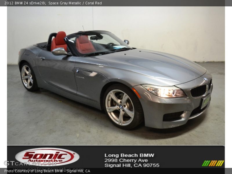 Space Gray Metallic / Coral Red 2012 BMW Z4 sDrive28i