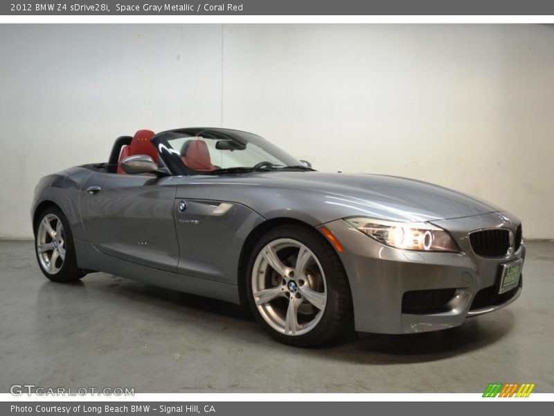 Space Gray Metallic / Coral Red 2012 BMW Z4 sDrive28i