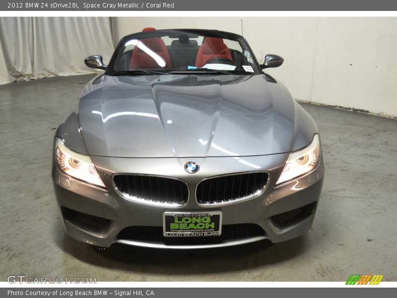 Space Gray Metallic / Coral Red 2012 BMW Z4 sDrive28i