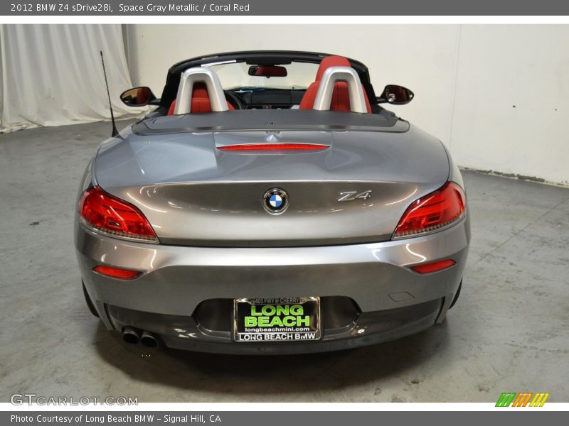Space Gray Metallic / Coral Red 2012 BMW Z4 sDrive28i