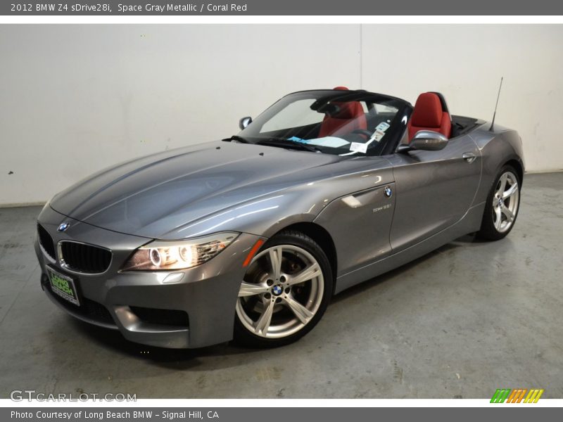 Space Gray Metallic / Coral Red 2012 BMW Z4 sDrive28i
