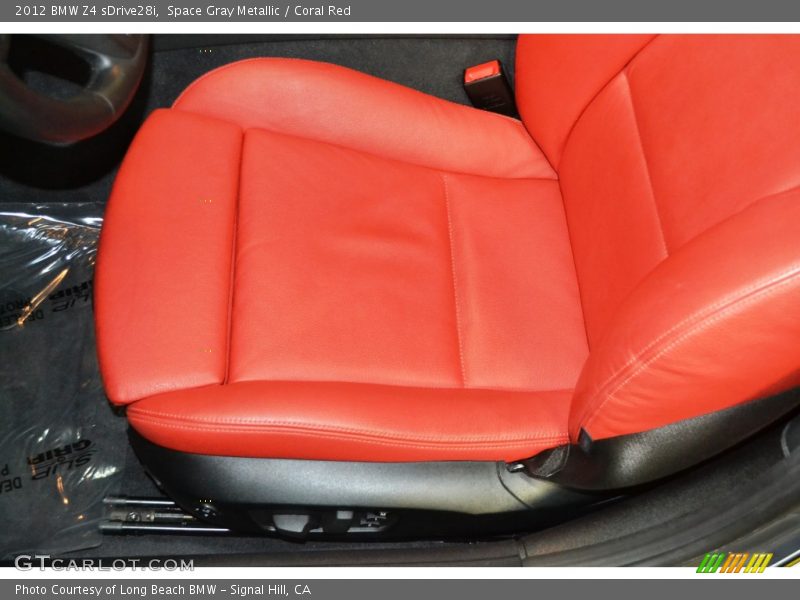 Space Gray Metallic / Coral Red 2012 BMW Z4 sDrive28i