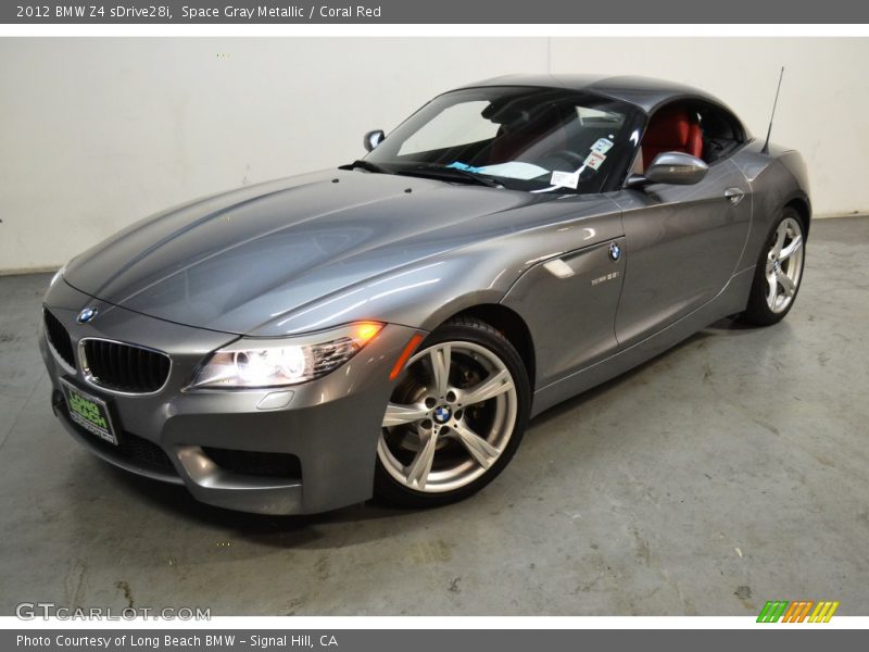 Space Gray Metallic / Coral Red 2012 BMW Z4 sDrive28i