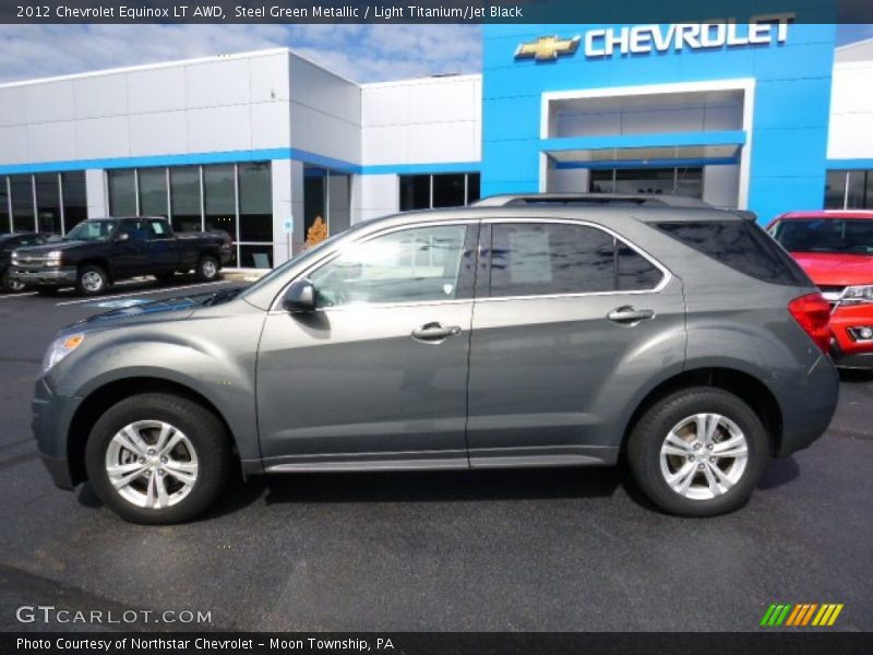 Steel Green Metallic / Light Titanium/Jet Black 2012 Chevrolet Equinox LT AWD
