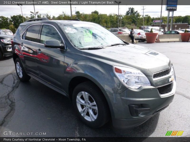 Steel Green Metallic / Light Titanium/Jet Black 2012 Chevrolet Equinox LT AWD