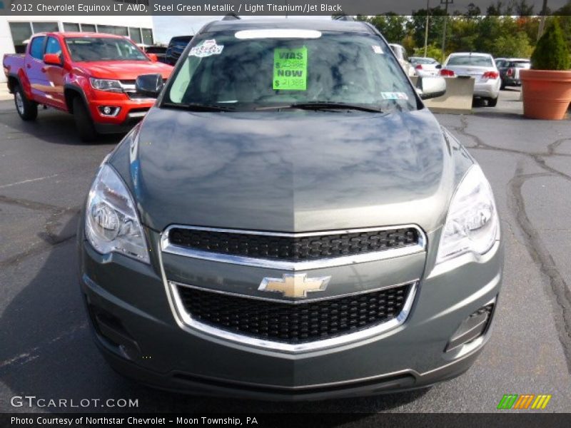 Steel Green Metallic / Light Titanium/Jet Black 2012 Chevrolet Equinox LT AWD