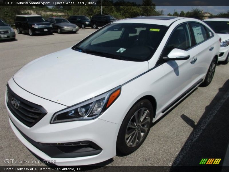 Quartz White Pearl / Black 2016 Hyundai Sonata Sport