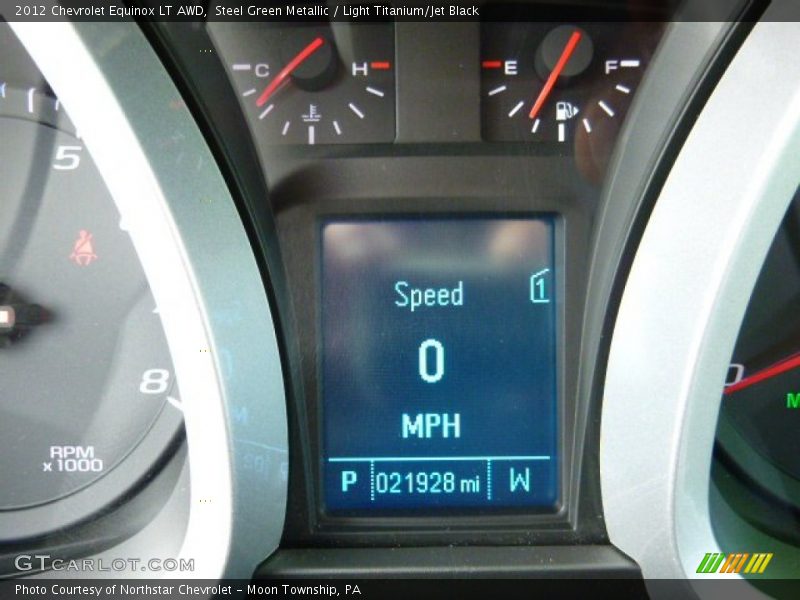 Steel Green Metallic / Light Titanium/Jet Black 2012 Chevrolet Equinox LT AWD