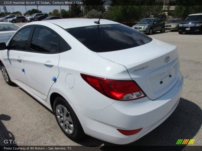 Century White / Gray 2016 Hyundai Accent SE Sedan