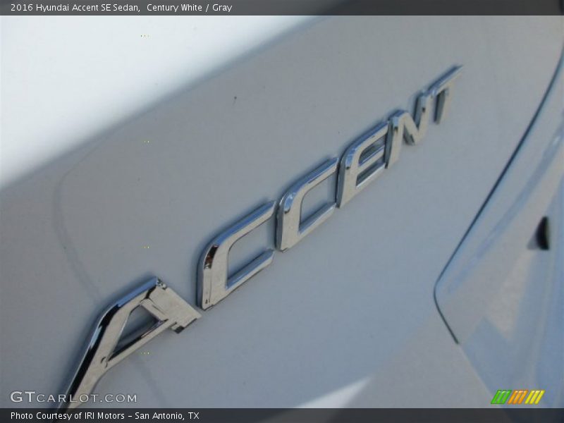 Century White / Gray 2016 Hyundai Accent SE Sedan