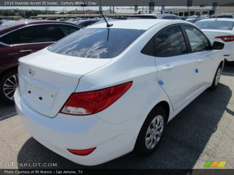 Century White / Gray 2016 Hyundai Accent SE Sedan